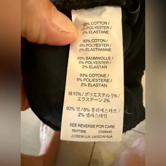 J.Crew Toothpick Skinny Jeans Black Distressed Knees Size 26 - Picture 4 of 7